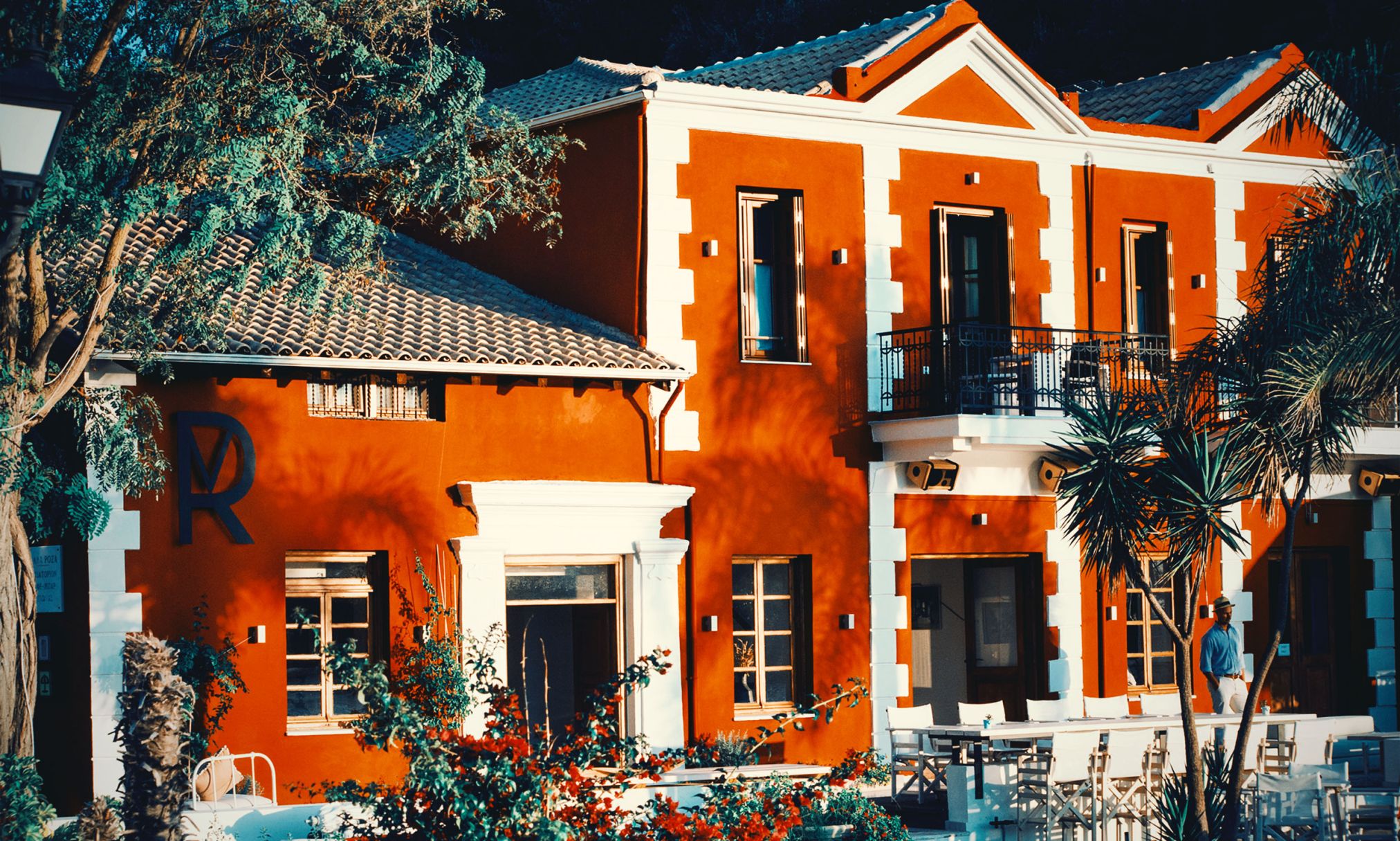 The seven bedrooms of the original residence, built in the 1903 with high ceilings and large French windows.